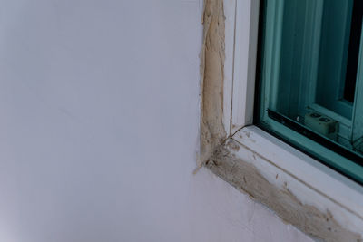 High angle view of window of building