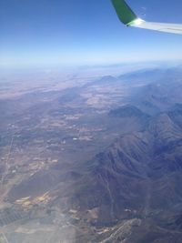 Aerial view of dramatic landscape