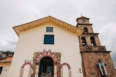 Low angle view of a church in cusco, peru.