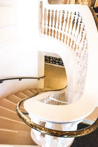 High angle view of stairs