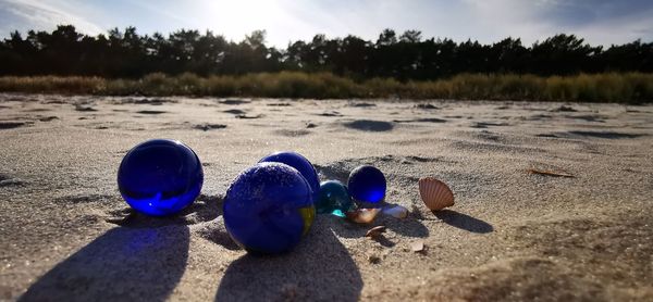 Color balls on the beach