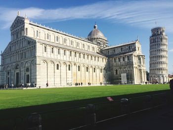 Low angle view of historical building against sky