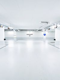 Empty parking lot at airport