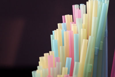 Close-up of multi colored pencils