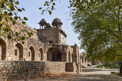 Low angle view of historical building against sky