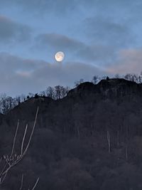 Scenic view of moon against sky at night