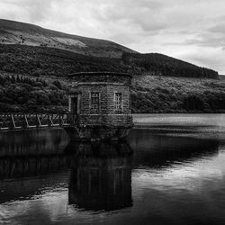 Reflection of built structure in water