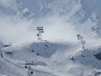 Scenic view of snow covered mountain