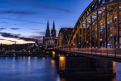 Bridge over river in city