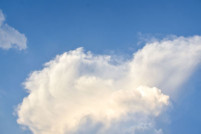 Low angle view of clouds in blue sky