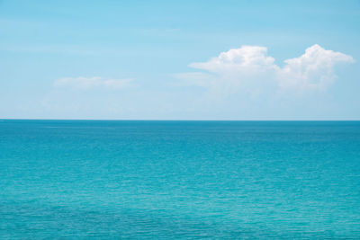 Scenic view of blue sea against sky