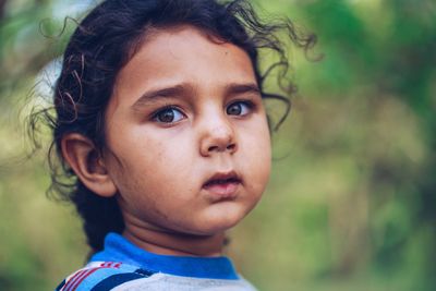 Close-up portrait of boy