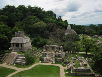 Ruins of building against sky