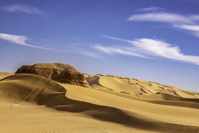 Scenic view of desert against sky
