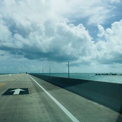 Road by sea against sky