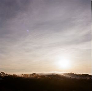 Low angle view of sky at sunset