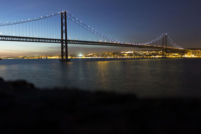 April 25th bridge over tagus river at night