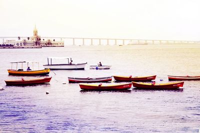 Boats in sea