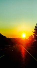 Road passing through forest