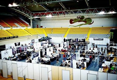 Full frame of market stall