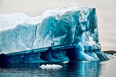 Scenic view of frozen sea