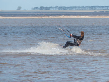 Man surfing in sea