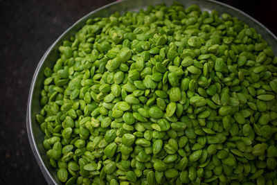 High angle view of vegetables in bowl