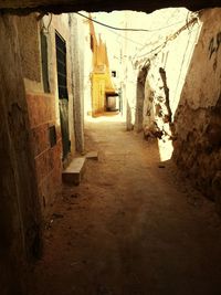 Corridor along buildings