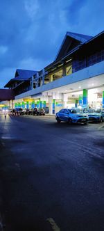 Cars on road at night