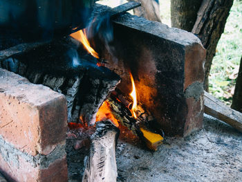 Close-up of fire