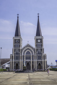 View of building against cloudy sky