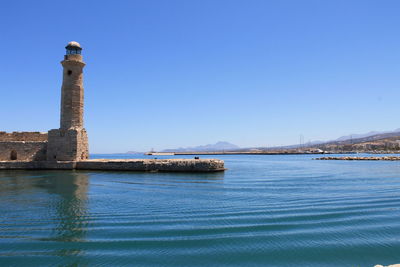 View of sea against clear sky