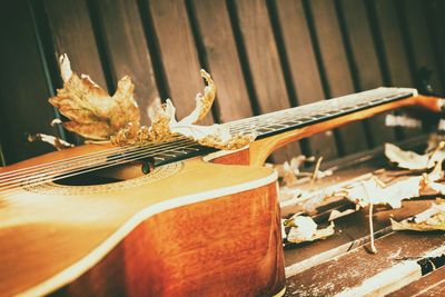 Close-up of a guitar