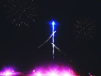 Low angle view of firework display