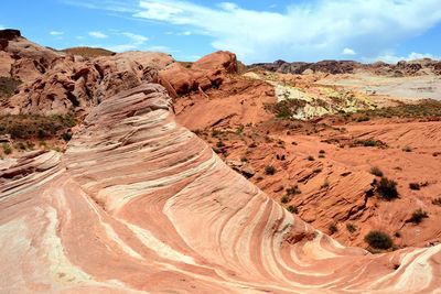 Sand dunes in a desert