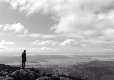 Man standing on rock