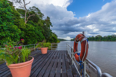 River deck view of the suriname river at bergendal