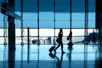 People walking at airport