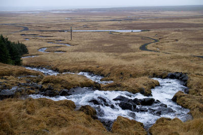 Scenic view of landscape during winter