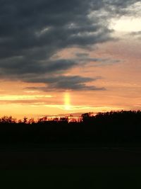 Scenic view of dramatic sky during sunset