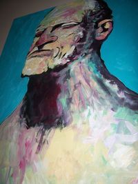 Close-up of tree against blue sky