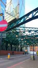 Low angle view of bridge against sky