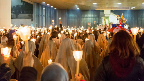 Group of people in temple