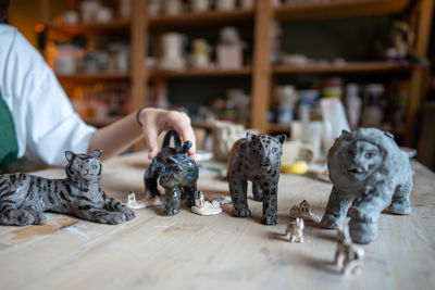 Close-up of chess pieces