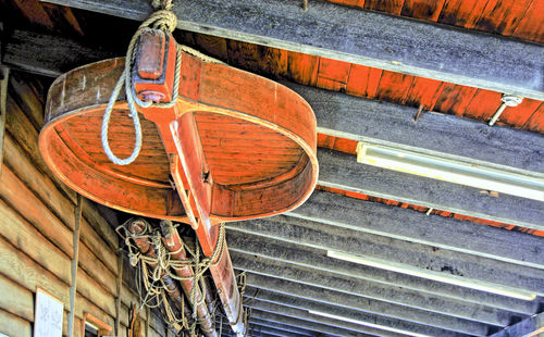 High angle view of staircase