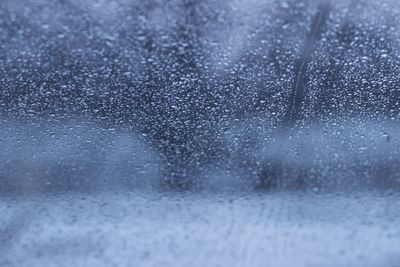 Full frame shot of water drops on glass