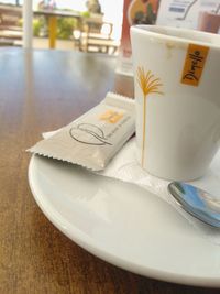 Close-up of drink on table