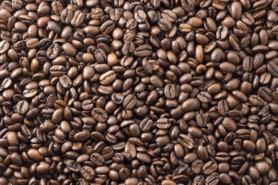 Full frame shot of roasted coffee beans