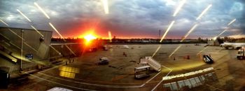 SUNSET OVER CITY