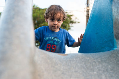 Close-up portrait of boy